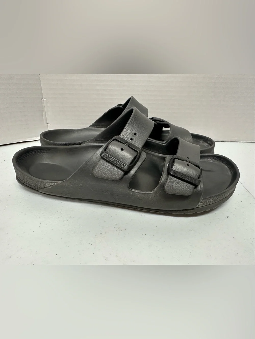 Birkenstock Men’s Black Two-Buckle EVA Slide Sandals